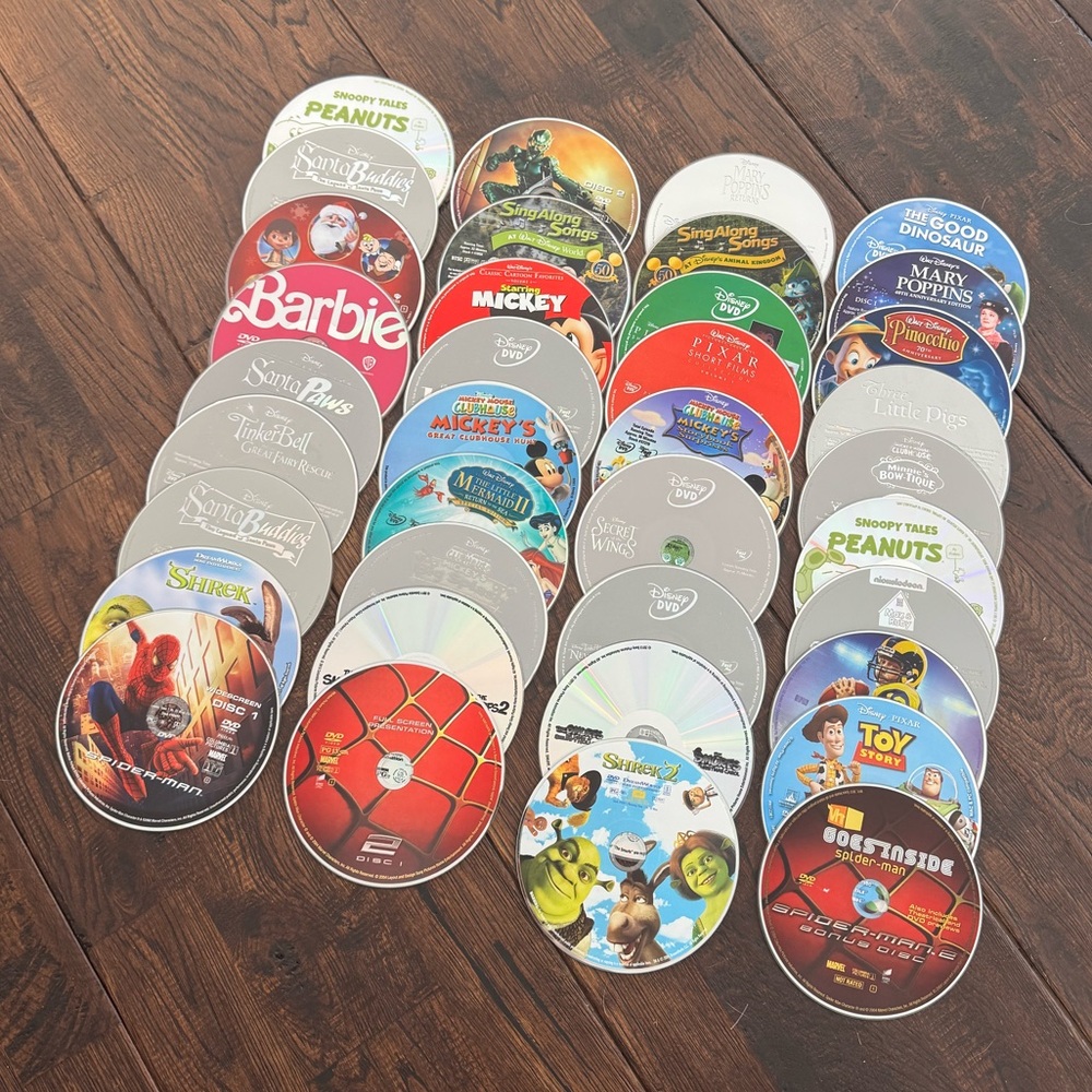 Disney and Kids Movie DVD Bundle of 37